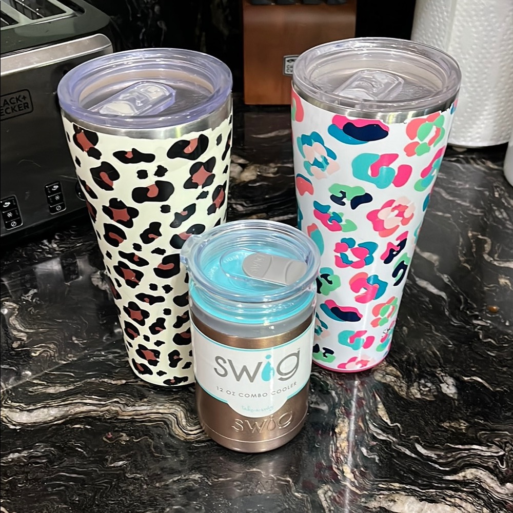 Swig Leopard and Cheetah Print Tumblers